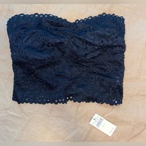 Aerie Women’s Girls Black Lace Strapless Bralette or Bandeau
